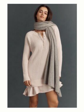 Brand New DAILY PRACTICE TWOFER WAFFLE-KNIT MINI DRESS